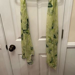 Beautiful 60 inches long Light Green and dark green butterflies